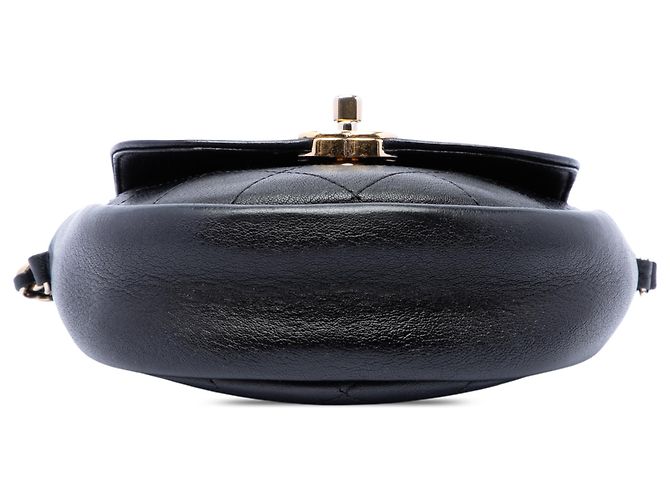 Chanel Black Small CC Quilted Lambskin Messenger Flap Nero - vista 3