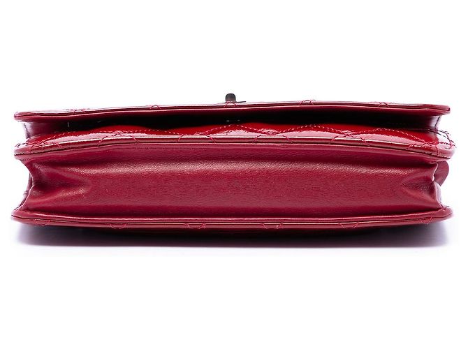 Wallet On Chain Portafoglio con catena Chanel Red Quilted Patent Reissue 2.55 Rosso - vista 3