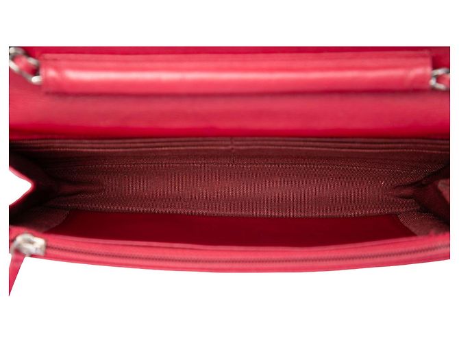 Wallet On Chain Portafoglio con catena Chanel Red Quilted Patent Reissue 2.55 Rosso - vista 4