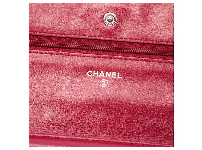 Wallet On Chain Portafoglio con catena Chanel Red Quilted Patent Reissue 2.55 Rosso - vista 5