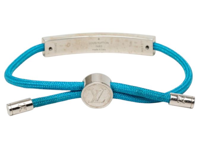 Bracciale LV Space in nylon blu e ottone Louis Vuitton - vista 3