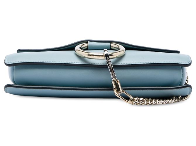 Chloé Faye Crossbody in scamosciato e pelle di vitello blu, piccola Blu chiaro - vista 3
