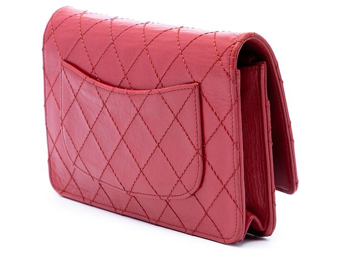 Wallet On Chain Portafoglio con catena Chanel Red Quilted Aged Calfskin Reissue 2.55 Rosso - vista 2