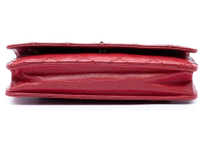 Wallet On Chain Portafoglio con catena Chanel Red Quilted Aged Calfskin Reissue 2.55 Rosso - vista 3