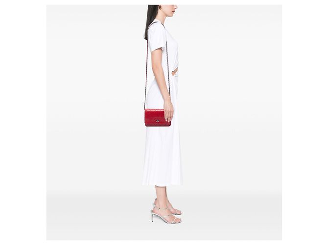Wallet On Chain Portafoglio con catena Chanel Red Quilted Aged Calfskin Reissue 2.55 Rosso - vista 6