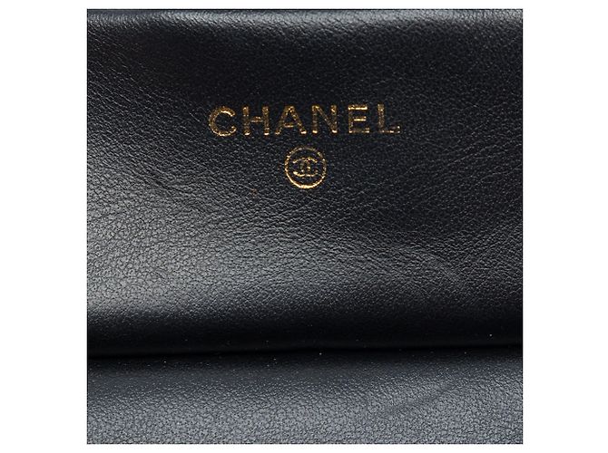 Chanel Black CC gestepptes Kalbsleder Lady Kartenetui mit Chain Top Handle Tasche Schwarz - Ansicht 5