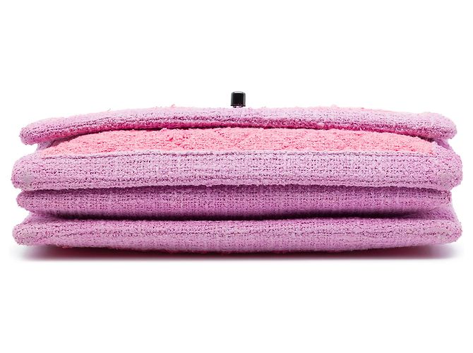 Chanel Pink CC Tweed Trapuntato con patta a soffietto Rosa - vista 3