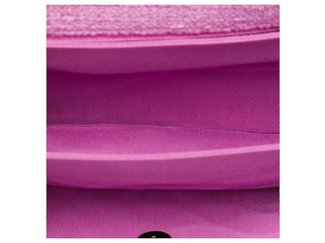 Chanel Pink CC Tweed Trapuntato con patta a soffietto Rosa - vista 4