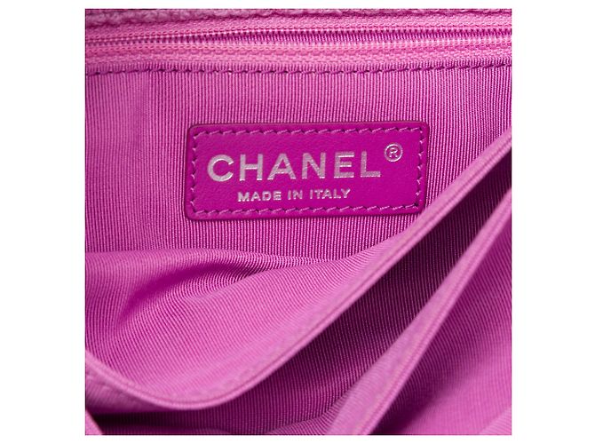 Chanel Pink CC Tweed Trapuntato con patta a soffietto Rosa - vista 5