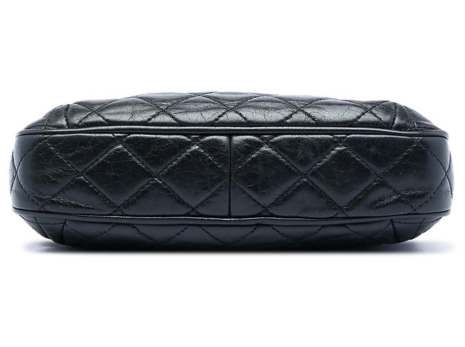 Chanel Black CC Quilted Calfskin Single Flap Nero - vista 3
