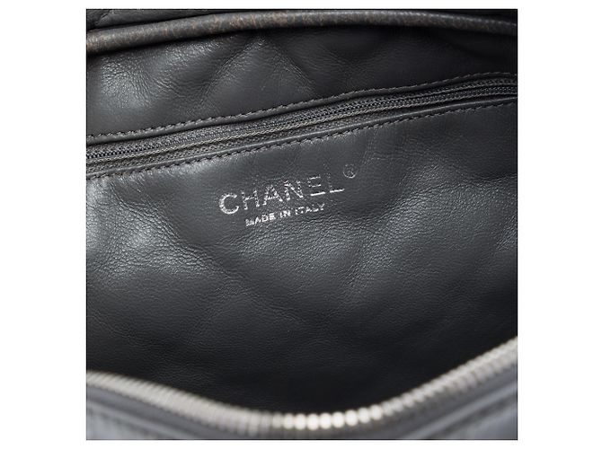 Borsa Camera Chanel Reissue 2.55 in pelle di vitello trapuntata grigia Large Marrone - vista 5