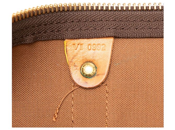 Louis Vuitton Marrone Monogram Keepall Bandouliere 55 - vista 6