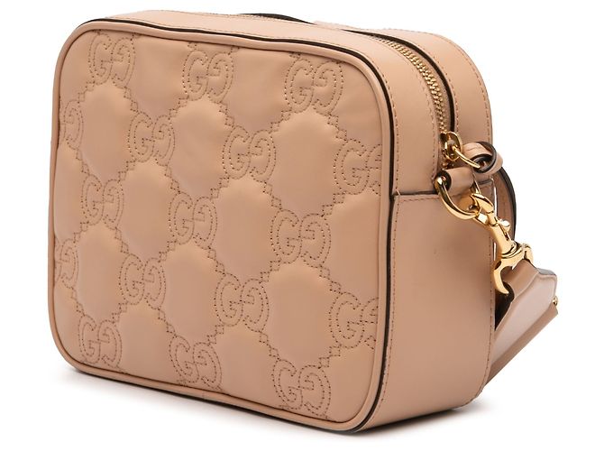 Gucci Beige Small GG Matelasse in pelle di vitello a tracolla - vista 2