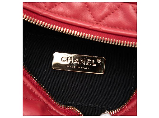 Chanel Red CC gesteppte Lammfell Gürteltasche Rot - Ansicht 5