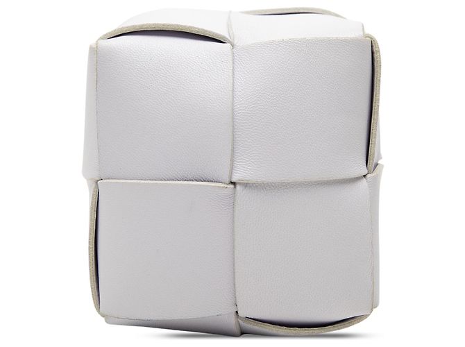 Borsa a secchiello Bottega Veneta White Mini Nappa Maxi Intrecciato Cassette Bianco Bianco sporco - vista 3