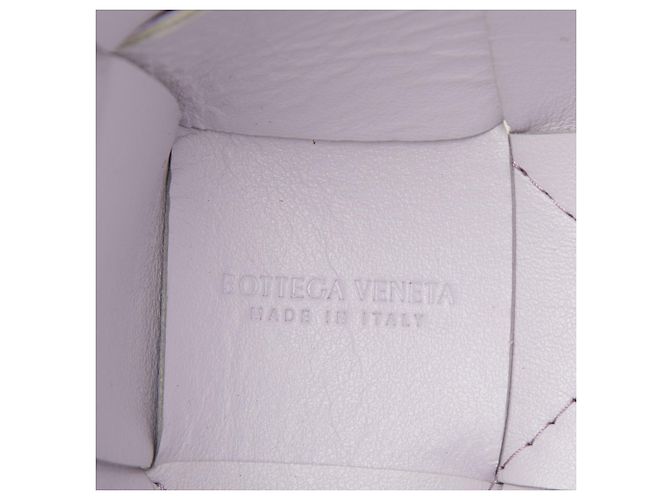 Borsa a secchiello Bottega Veneta White Mini Nappa Maxi Intrecciato Cassette Bianco Bianco sporco - vista 5