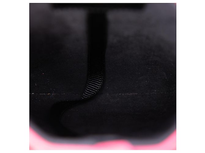 Portatitolo con catena in tweed rosa Chanel - vista 4