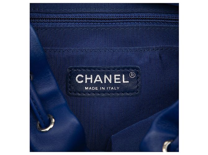 Zaino Chanel Blue Small Lambskin Urban Spirit - vista 5