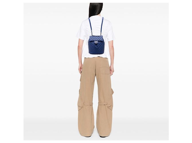 Zaino Chanel Blue Small Lambskin Urban Spirit - vista 6