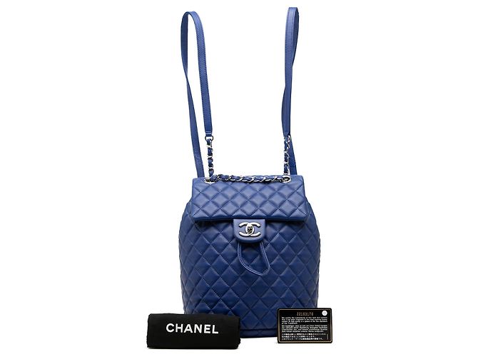 Zaino Chanel Blue Small Lambskin Urban Spirit - vista 7