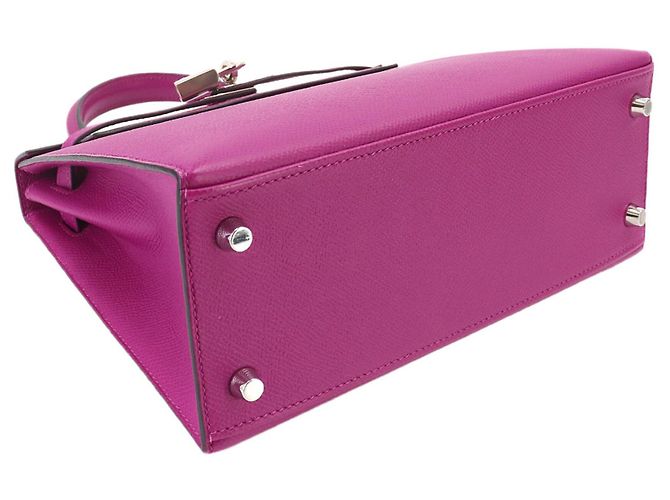 Hermès Borsa Hermes Kelly 25 Epsom Rose Purple Porpora - vista 5