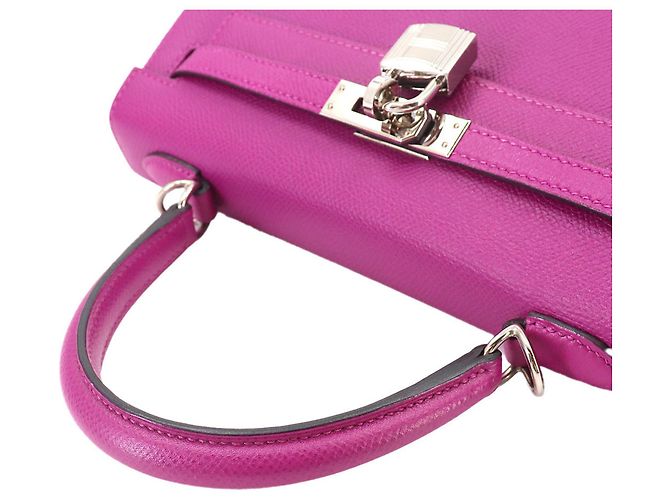 Hermès Borsa Hermes Kelly 25 Epsom Rose Purple Porpora - vista 6