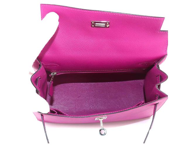 Hermès Borsa Hermes Kelly 25 Epsom Rose Purple Porpora - vista 7