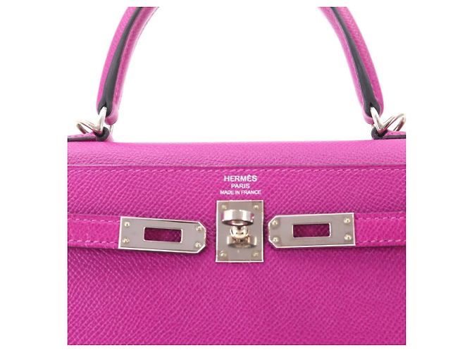 Hermès Borsa Hermes Kelly 25 Epsom Rose Purple Porpora - vista 8