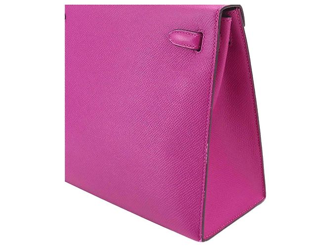 Hermès Borsa Hermes Kelly 25 Epsom Rose Purple Porpora - vista 9