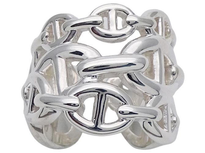 Ring Hermès Anello a fascia in argento 925 Hermes - vista 2