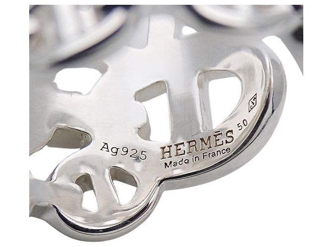 Ring Hermès Anello a fascia in argento 925 Hermes - vista 6