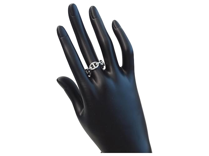 Ring Anello Hermès Silver Band Argento - vista 10