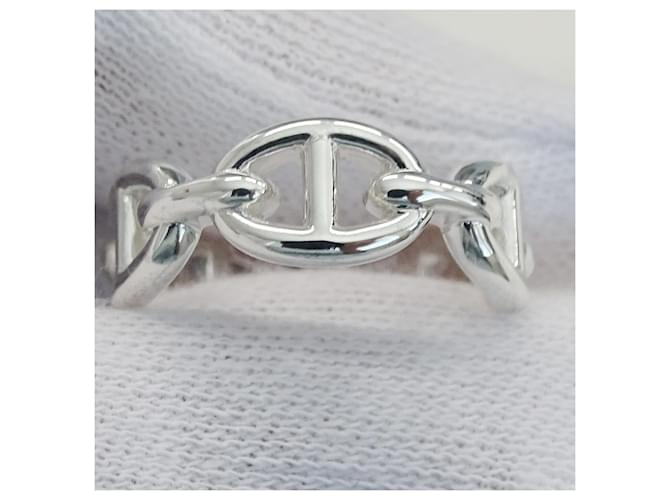 Ring Anello Hermès Silver Band Argento - vista 14