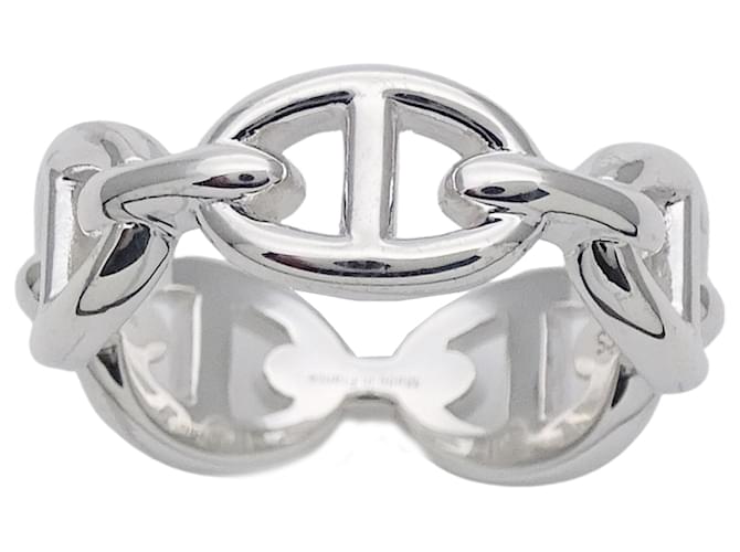 Ring Anello Hermès Silver Band Argento - vista 2