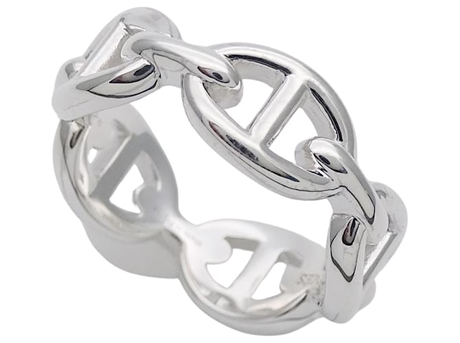 Ring Anello Hermès Silver Band Argento - vista 4