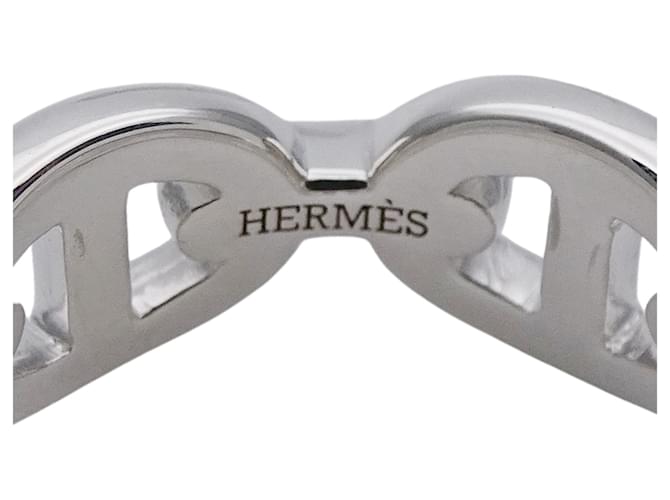 Ring Anello Hermès Silver Band Argento - vista 5