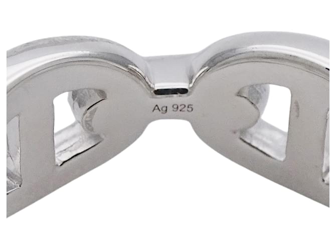 Ring Anello Hermès Silver Band Argento - vista 7