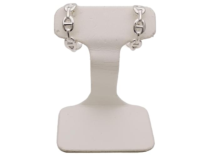 Hermès Orecchini Chaine d'Ancre Enchainée Hermes Argento - vista 2