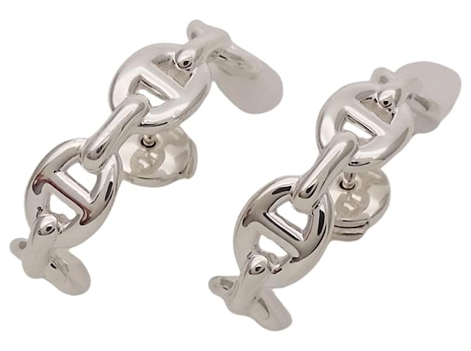 Hermès Orecchini Chaine d'Ancre Enchainée Hermes Argento - vista 3