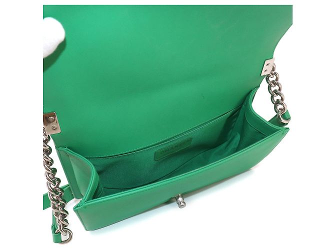 Bolso de Hombro Chanel Boy Chain Verde - vista 6