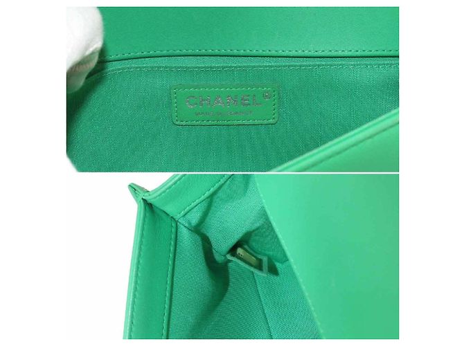 Bolso de Hombro Chanel Boy Chain Verde - vista 7