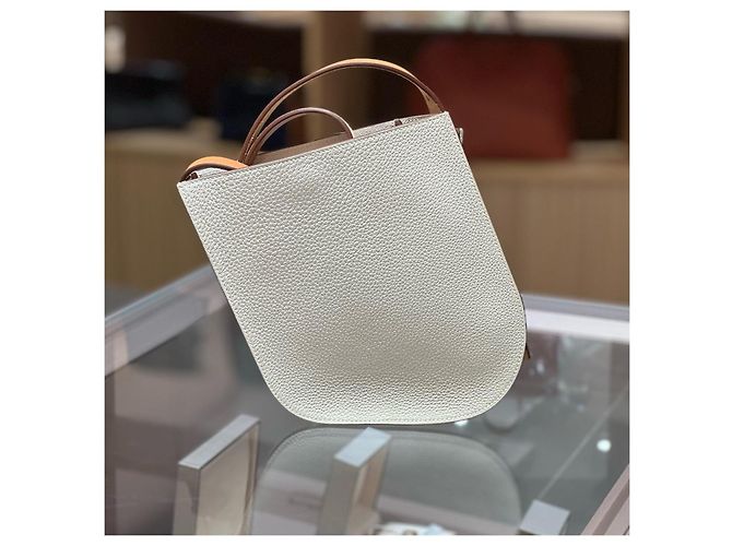 Bolso Hermès Perspective Cavaliere Castaño Blanco - vista 2