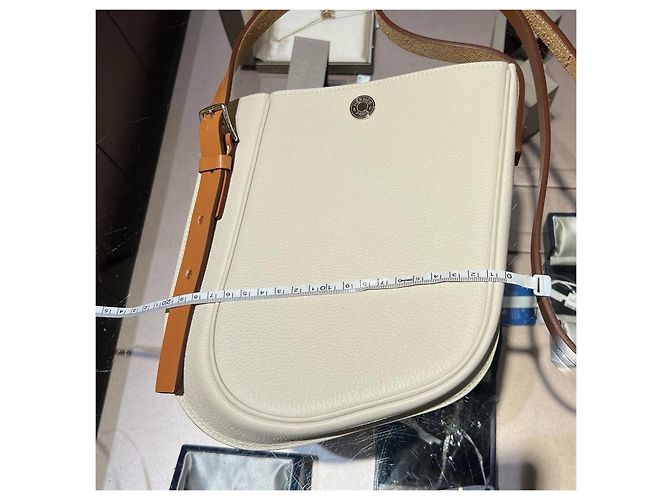 Bolso Hermès Perspective Cavaliere Castaño Blanco - vista 9