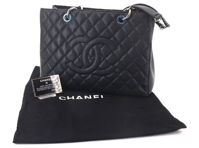 Borsa Tote Chanel Matelasse Grand Chain Nero - vista 2