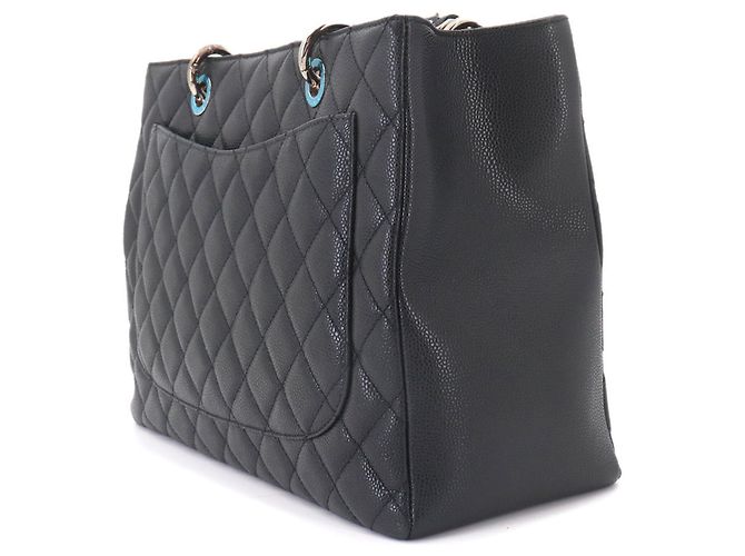 Borsa Tote Chanel Matelasse Grand Chain Nero - vista 4