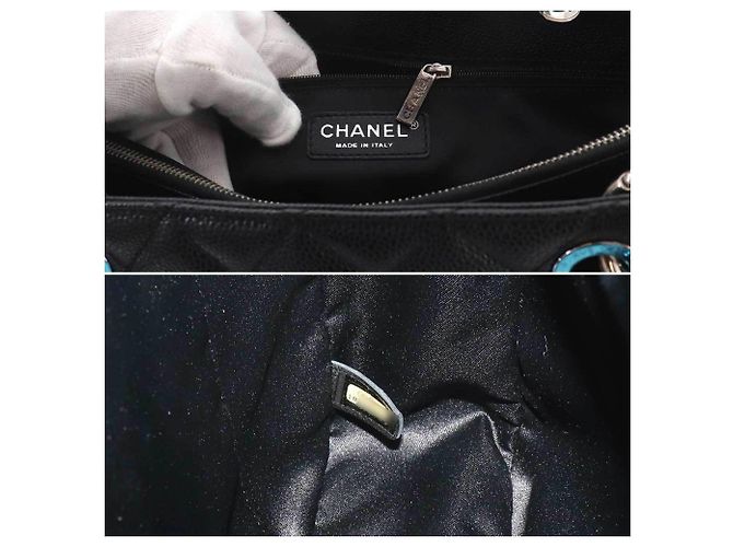 Borsa Tote Chanel Matelasse Grand Chain Nero - vista 8