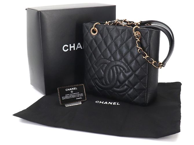 Borsa Tote Chanel Matelasse PST Chain Nero - vista 2