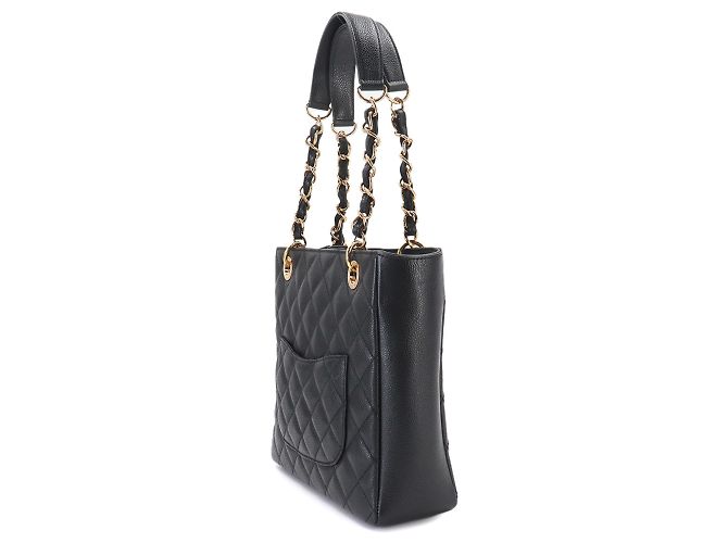 Borsa Tote Chanel Matelasse PST Chain Nero - vista 4