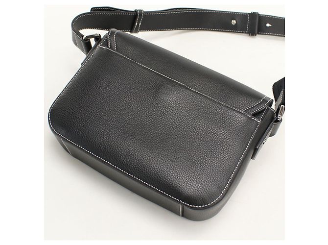Borsa a tracolla in pelle nera Christian Dior Nero - vista 2