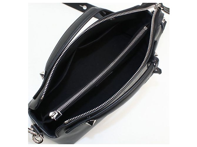Borsa a mano Fendi in pelle di vitello nera Nero - vista 3